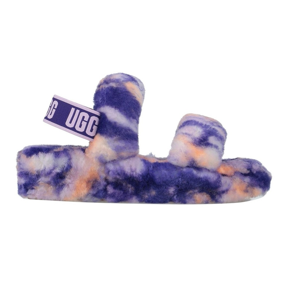 UGG | Oh Yeah Slippers Slides| Pink Purple Marble | Sheepskin | NWT | Women’s 9